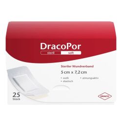 DracoPor steril soft weiß 5 × 7,2 cm 25 St Verband