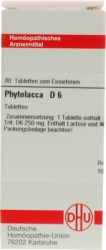 PHYTOLACCA D 6 Tabletten 80 St Tabletten