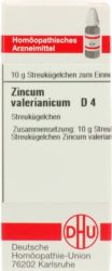 ZINCUM VALERIANICUM D 4 Globuli 10 g Globuli