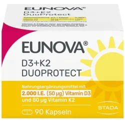 EUNOVA DuoProtect D3+K2 2000 I.E. 90 St Kapseln