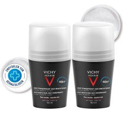VICHY HOMME Deo Roll-on für sensible Haut 48h DP  2X50 ml Stifte