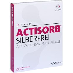 ACTISORB SILBERFREI 6,5x9,5 cm Kompressen 10 St Kompressen