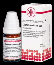 CUPRUM ACETICUM D 30 Globuli 10 g Globuli