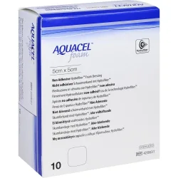 AQUACEL Foam nicht adhäsiv 5x5 cm Verband 10 St Verband