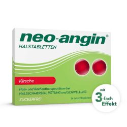 neo-angin HALSTABLETTEN Kirsche ZUCKERFREI 24 St Lutschtabletten