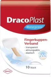 DracoPlast waterproof Fingerkuppen-Verband 3,7 × 6,6 cm 10 St Pflaster