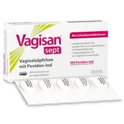 Vagisan sept Vaginalzäpfchen mit Povidon-Iod 5 St Vaginalsuppositorien