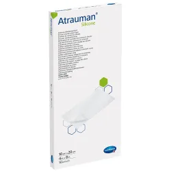 ATRAUMAN Silicone steril 10x20 cm Kompressen 10 St Kompressen