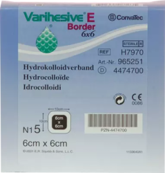 VARIHESIVE E Border 6x6 cm HKV hydroaktiv 5 St