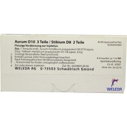 WELEDA AURUM D 10/Stibium D 8 Ampullen 8X1 ml Ampullen