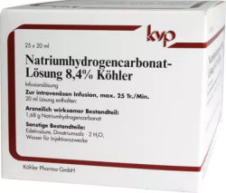 NATRIUMHYDROGENCARBONAT-Lösung 8,4% Köhler 25X20 ml Infusionslösung