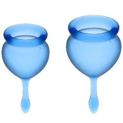 Satisfyer - Feel Good Menstrual Cup, 2 Stück, Blau