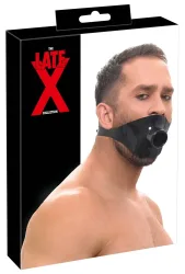 Latex-Knebelmaske mit Mundrohr