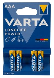 Varta LONGLIFE Power AAA Bli 4 Micro (AAA)-Batterie Alkali-Mangan 1.26 Ah 1.5 V 4 St.
