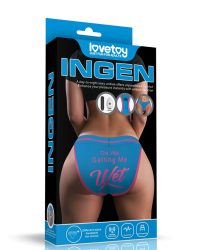 Wet Printed Vibrating Sexy Panties Blue