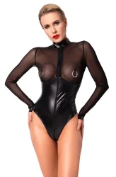 Body ?Project Fetish? mit großen aufgesetzten Nippelringen