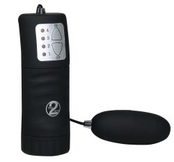 Vibroei ?Velvet Black Bullet? mit Fernbedienung und 4 Vibrationsstufen