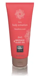 Hot Shiatsu, Hot Shiatsu Massage- und Gleitgel 2in1, Strawberry (200ml)