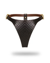Lederstring - Schwarz, Braun & Gold