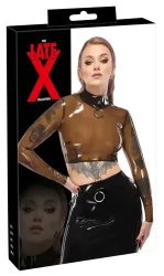 Latex-Shirt mit großem Frontring