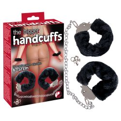 Handschellen ?the bigger handcuffs? mit Plüsch und langer Kette