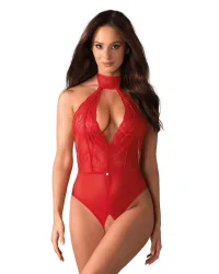 Dagmarie Open Bodysuit Red - Red - XS/S, XS/S - Amorana