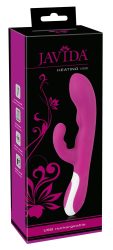 Rabbitvibrator ?Heating Vibe? mit Klitorisreizarm und Wärmefunktion