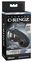 Peniskäfig ?Hardcore Silicone Cock Blocker? mit Schloss und Schlüssel