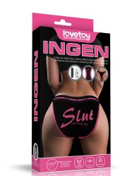 Slut Printed Vibrating Sexy Panties Black