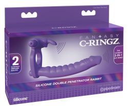 Vibro-Penisring ?Silicone Double Penetrator Rabbit? mit Analdildo