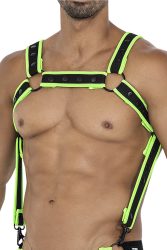 Cut4Men Brust-Harness 05 Black-Green