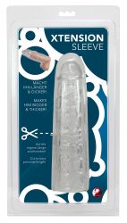 Penishülle mit Noppen und Adern, transparent