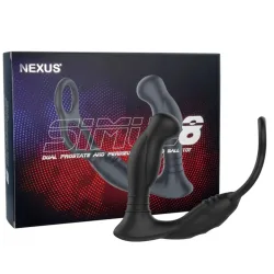 Simul8 Prostatavibrator mit Penis- und Hodenring