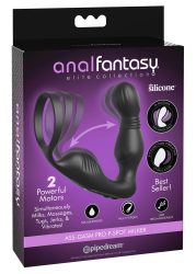 Analvibrator ?Ass-Gasm Pro P-Spot Milker? mit Penisring und nickender P-Punkt-Spitze