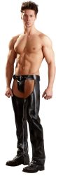 Chaps plus String aus Lederimitat