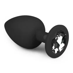 Diamond Butt Plug Black Medium