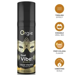 Stimulationsgel ?Dual Vibe!? mit Pinã Colada-Aroma