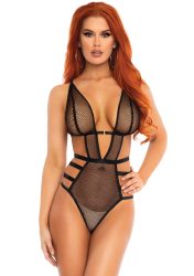 Leg Avenue Net cut out g-string teddy