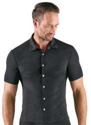 Kurzarm-Hemd Silver-Lurex