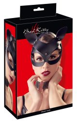 Bad-Kitty - Black Cat Augenmaske - Schwarz - Leder