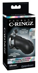 Peniskäfig ?Extreme Silicone Cock Blocker? mit Schloss und Schlüssel