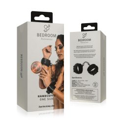 Kunstleder-Handschellen Schwarz