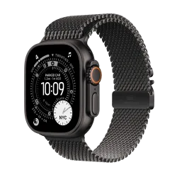 Apple Watch Ultra 3 GPS + Cellular Black Titanium Case / Black Titanium Milanese Loop Watch Ultra 3
