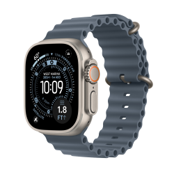 Apple Watch Ultra 3 GPS + Cellular Natural Titanium Case / Anchor Blue Ocean Band Watch Ultra 3