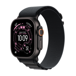 Apple Watch Ultra 3 GPS + Cellular 49 mm Titangehäuse Alpine Loop Schwarz M