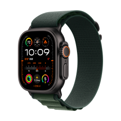 Apple Watch Ultra 2 49mm Black Titanium Case Dark Green Alp Loop  Medium 64GB Dark Green Alp Loop - Medium