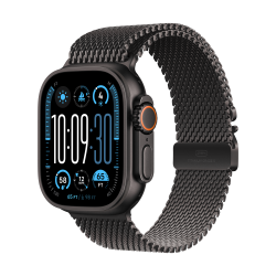Apple Watch Ultra 2 49mm Black Titanium Case Black Titanium Milan Loop  M 64GB Black Titanium Milan Loop - M