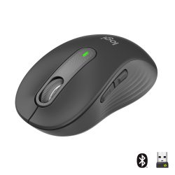 Logitech Signature M650 Maus Funk, Bluetooth® Rechtshänder Größe: M Optisch Graphite 5 Tasten 4000 dpi