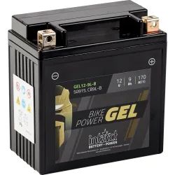 intAct Batterie Bike Power Gel geschlossen B9L-B  12 Volt, 9Ah (CB9 - Motorradteile & Ersatzteile - Batterien