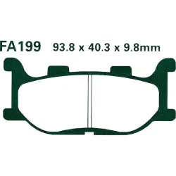 Hi-Q Bremsbeläge organisch FA199  93,8x40,3x9,8mm - Motorradteile & Ersatzteile - Bremsen